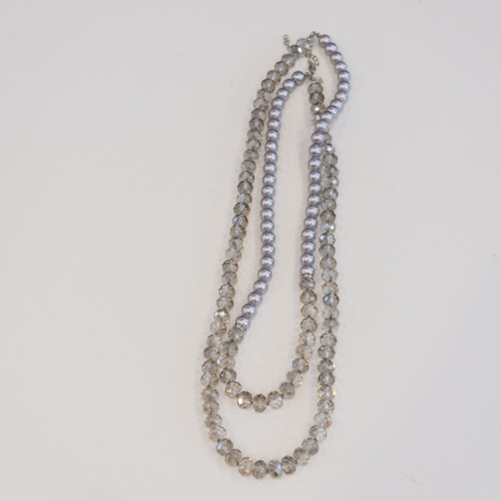 Banana Republic Beaded Necklace Layered Heavy Statement Crystal